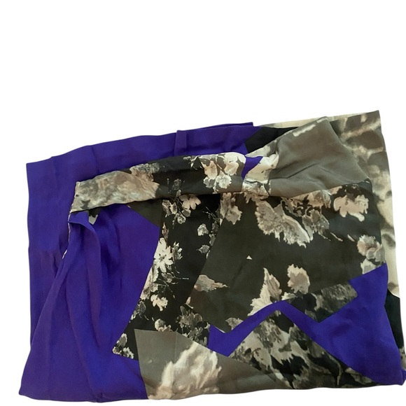 Dries Van Noten Metallic and Purple Silk Skirt - Picture 4 of 6